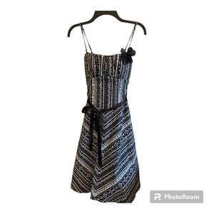 Vintage Colori Spaghetti Strap Midi Dress